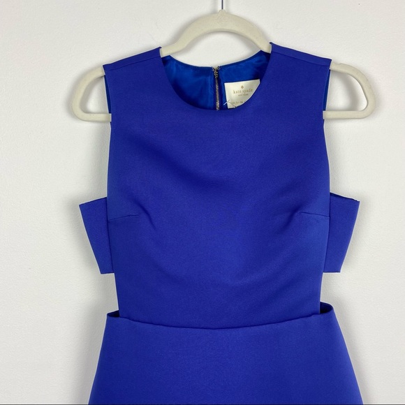 NWOT Kate spade new york cutout a-line dress indigo blue - Picture 4 of 8